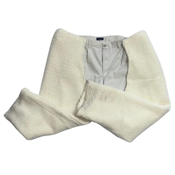 Beyoncé Cowboy Carter Inspired Handmade White Pants with Fur Chaps - Picture 3 of 7